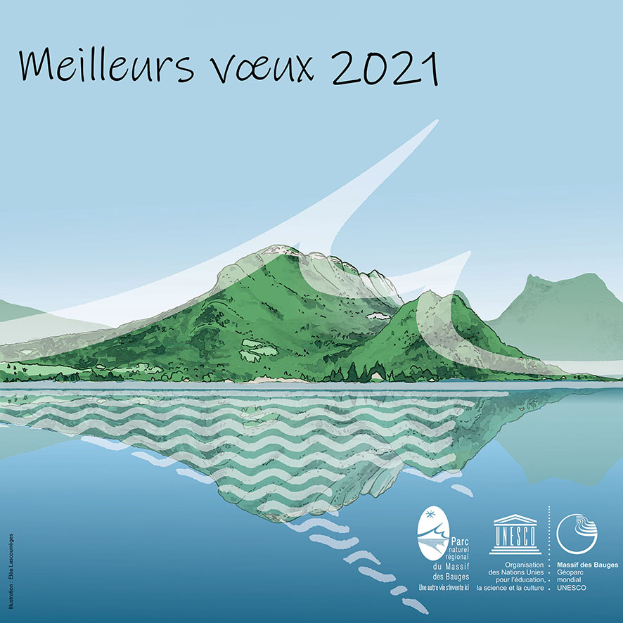 Carte de voeux 2021 du Parc du massif des Bauges